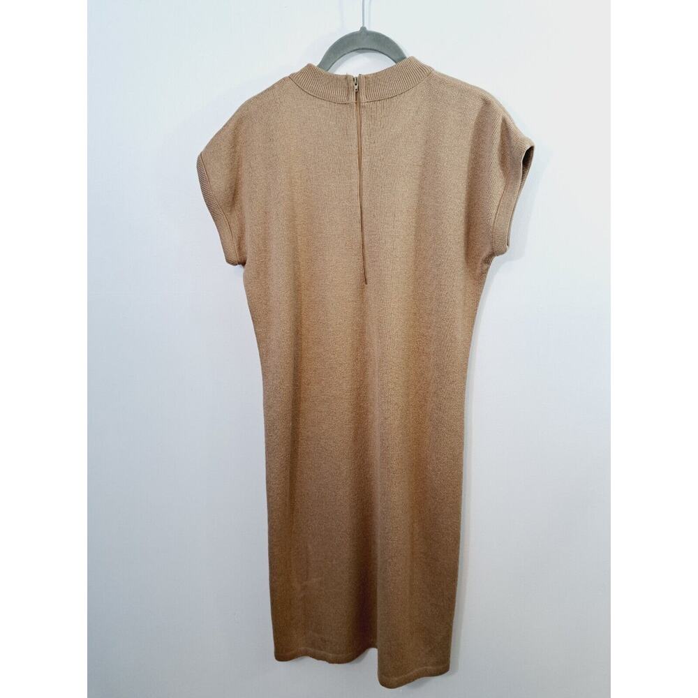 Mita Women's Vintage Tan Sweater Dress In Size 8 - Picture 2 of 4